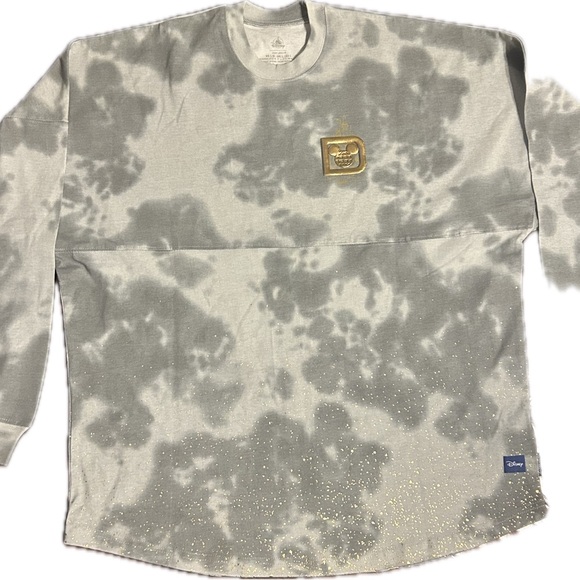 Disney Tops - Disney Spirit Jersey Gray and Gold Logo Long Sleeve Shirt NWOT